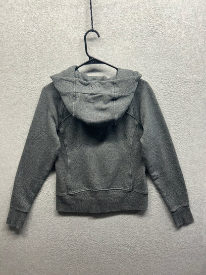 Lululemon Scuba Hoodie Light Cotton Fleece Size 6 Heathered Gray