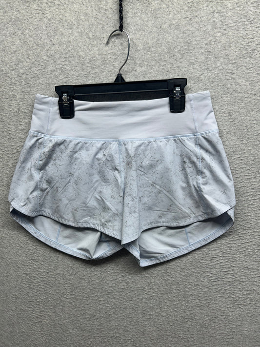 Lululemon Speed Up Mid-Rise Lined Short 4" Size 4 Gravel Dust Pastel Blue Multi