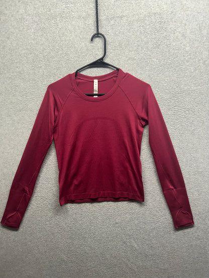 Lululemon Swiftly Tech Long Sleeve Crew Size 6 Magenta Purple