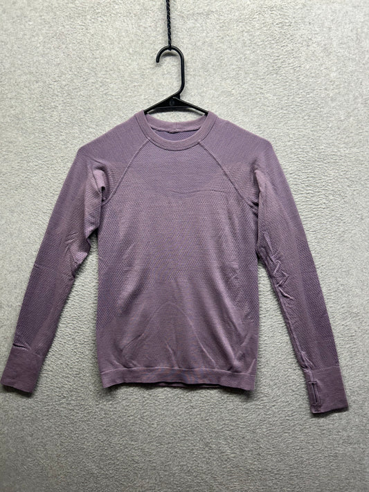 Lululemon Swiftly Tech Long Sleeve Crew Merino Wool Blend Size 8 Purple