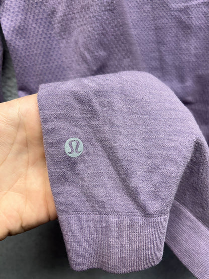 Lululemon Swiftly Tech Long Sleeve Crew Merino Wool Blend Size 8 Purple