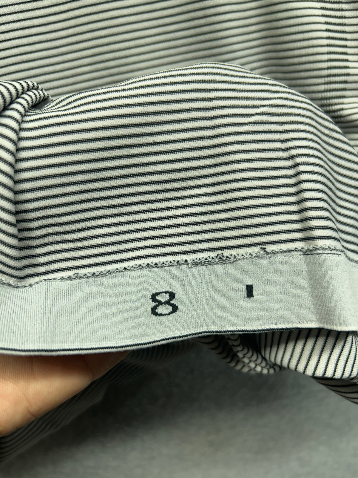 Lululemon Swiftly Tech Short Sleeve Crew Size 8 White Black Striped