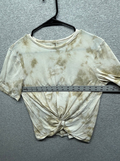 Lululemon Crescent Tee Size 8 Diamond Dye Light Ivory Sahara