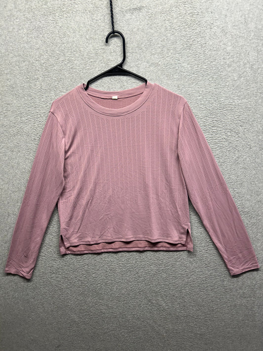 Lululemon Train to Be Long Sleeve Size 8 Pink Taupe