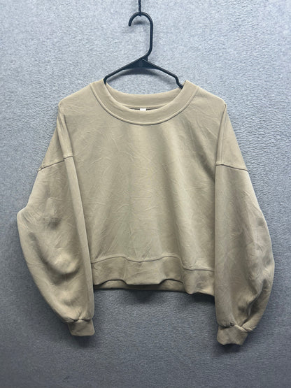 Lululemon Perfectly Oversized Cropped Crew Softstreme Size 10 Trench