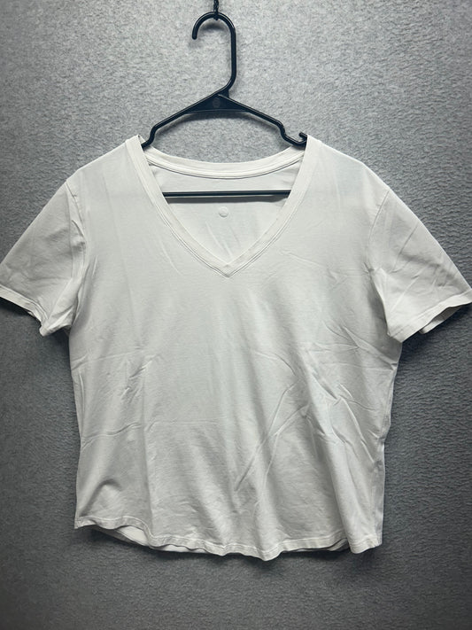 Lululemon Love V-Neck Short Sleeve Size 12 White