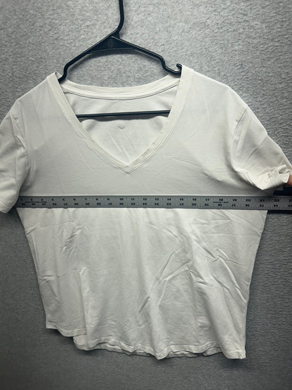 Lululemon Love V-Neck Short Sleeve Size 12 White