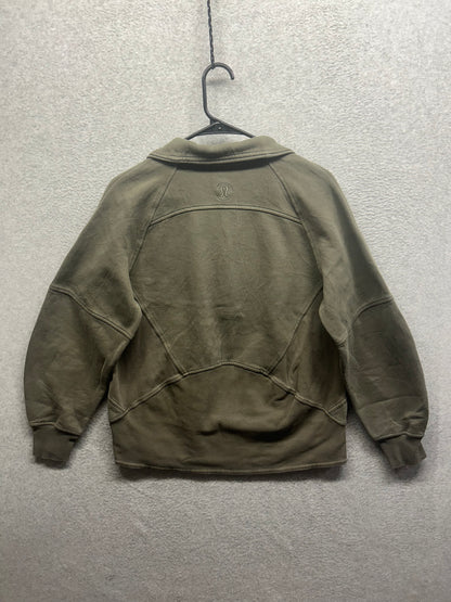 Lululemon Scuba Oversized Funnel-Neck Half Zip Long Size XS/S Grey Eucalyptus