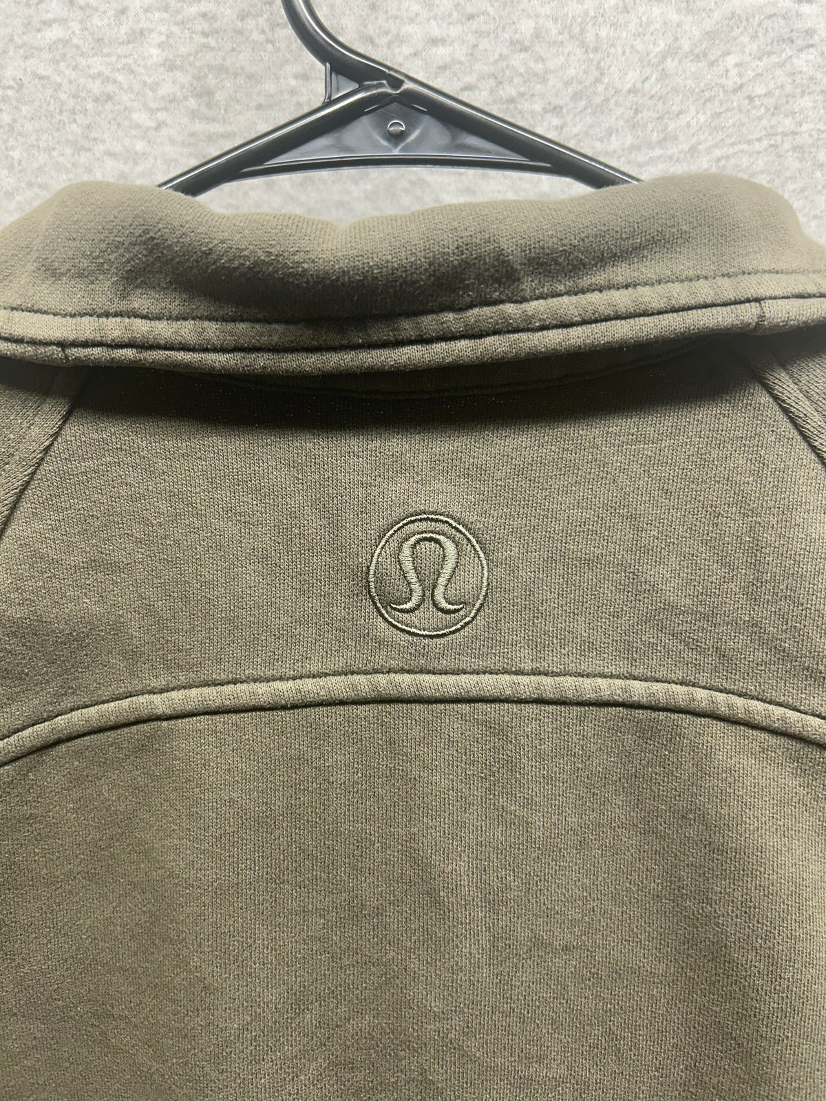 Lululemon Scuba Oversized Funnel-Neck Half Zip Long Size XS/S Grey Eucalyptus