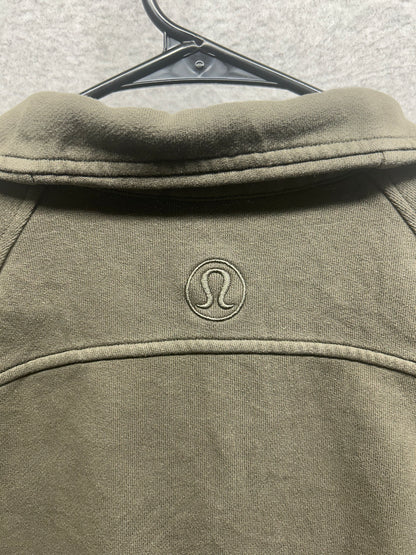 Lululemon Scuba Oversized Funnel-Neck Half Zip Long Size XS/S Grey Eucalyptus