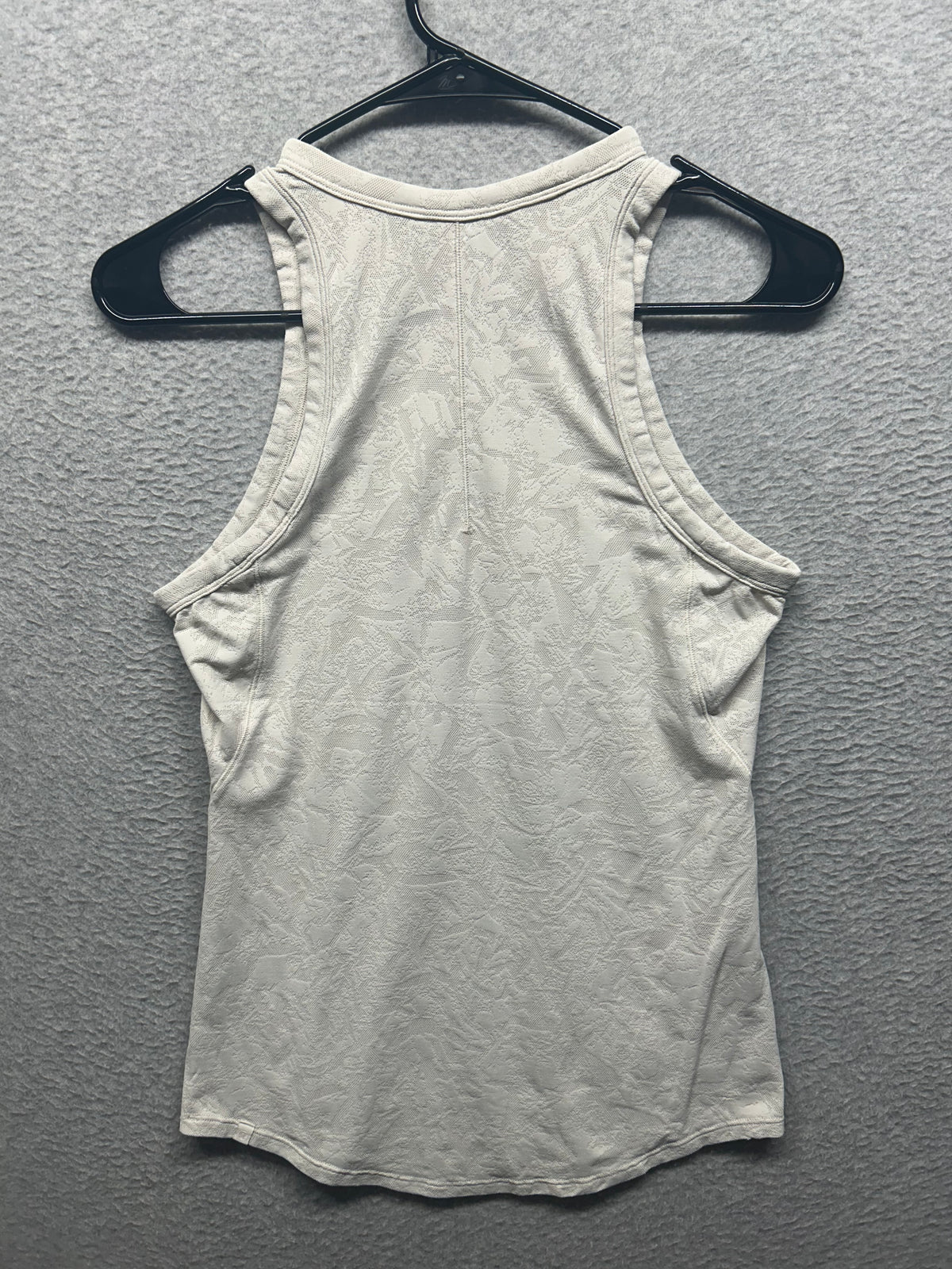 Lululemon Hold Tight Tank Top Size 4 Crumple Mini Jacquard White Opal