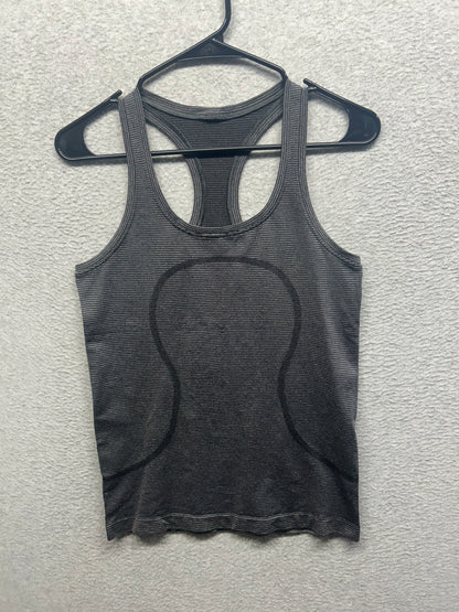Lululemon Swifty Tech Tank Size 6 White Black Striped
