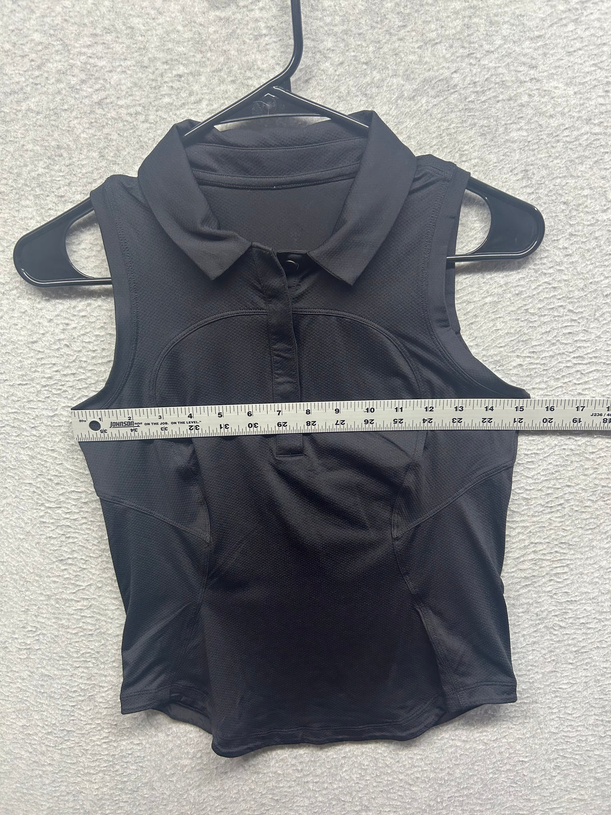 Lululemon Quick-Dry Sleeveless Polo Shirt Size 6 Black