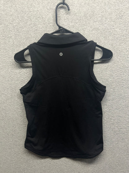 Lululemon Quick-Dry Sleeveless Polo Shirt Size 6 Black