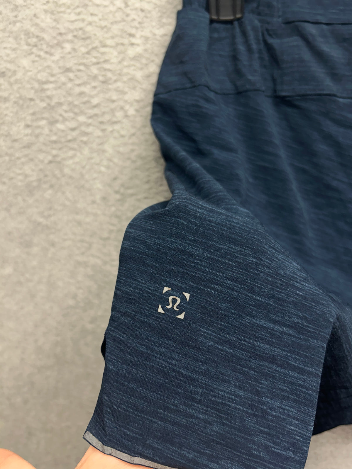 Lululemon Surge Short 6" Size Medium Heather Allover Iron Blue True Navy