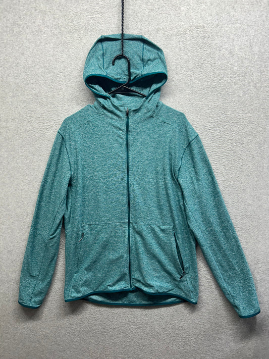 Lululemon Surge Warm Full Zip Size Large Heathered Laguna