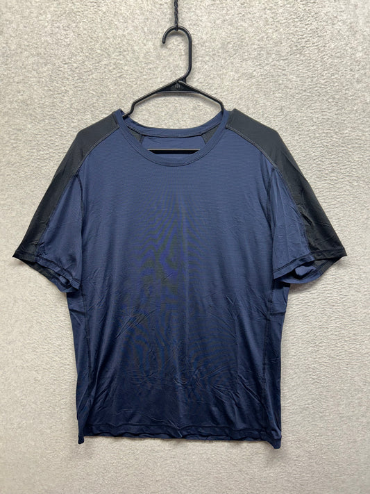 Lululemon Workout Basic T Shirt Size Large Blue Black