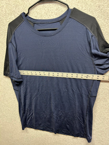 Lululemon Workout Basic T Shirt Size Large Blue Black