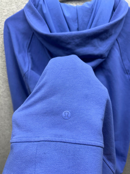 Lululemon Athletic City Sweat Pullover Hoodie Graphic Size Large Wild Indigo