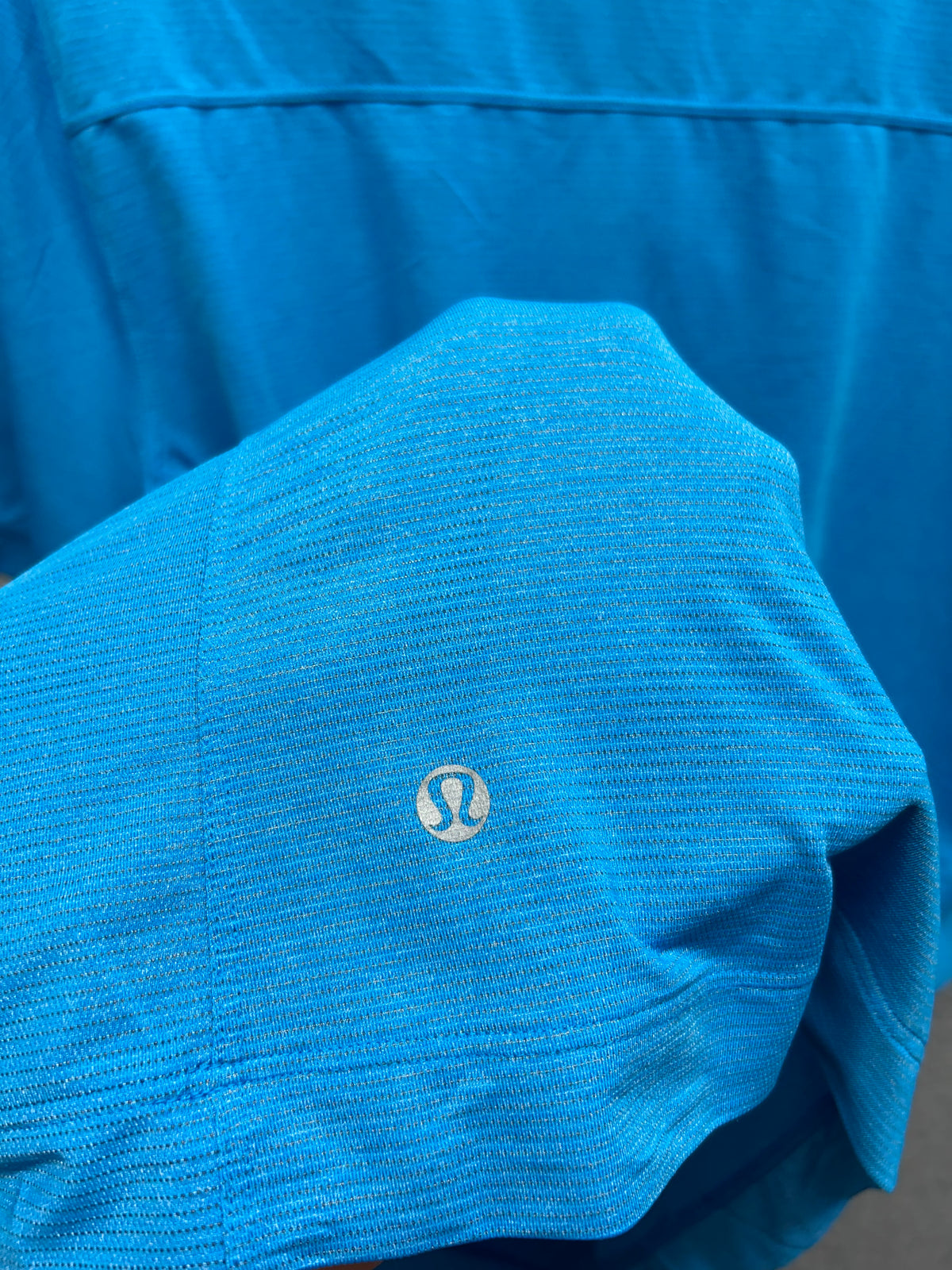 Lululemon Three Hit Henley Size XL Beach Blanket Blue