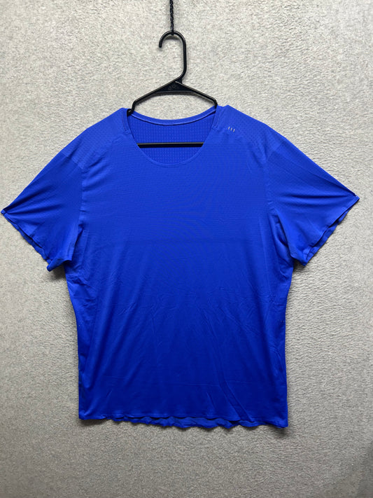 Lululemon Fast and Free Short Sleeve Shirt Size 2XL Blue