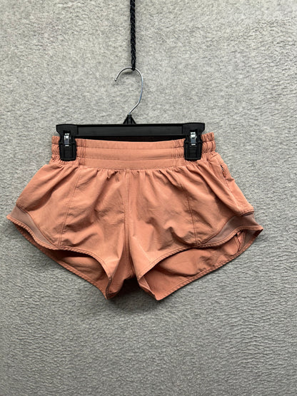 Lululemon Hotty Hot Low-Rise Lined Short 2.5" Size 2 Pink Savannah