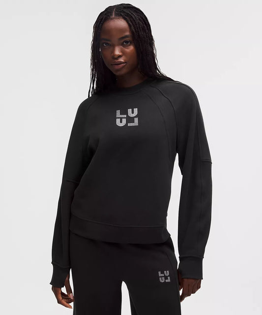 Lululemon Scuba Oversized Hip-Length Pullover Jewelled Size M/L Black